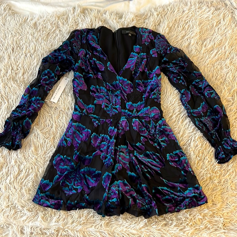 Adelyn Rae Blue & Purple Romper